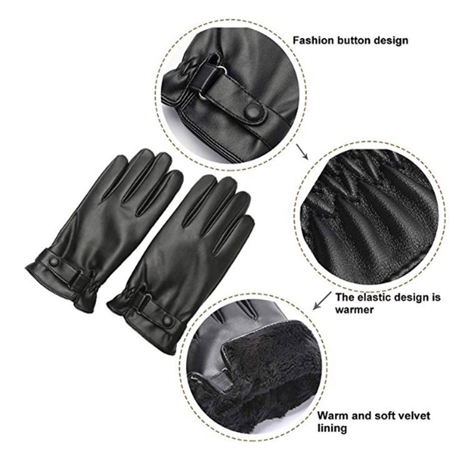 Men Winter Gloves Driving Runn - Leather Driving Glove recension och pris